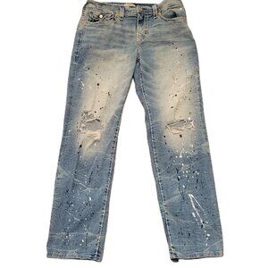 True Religion Ricky Straight Leg Super T Flap Pocket Maui Jeans Men's 31 x 32